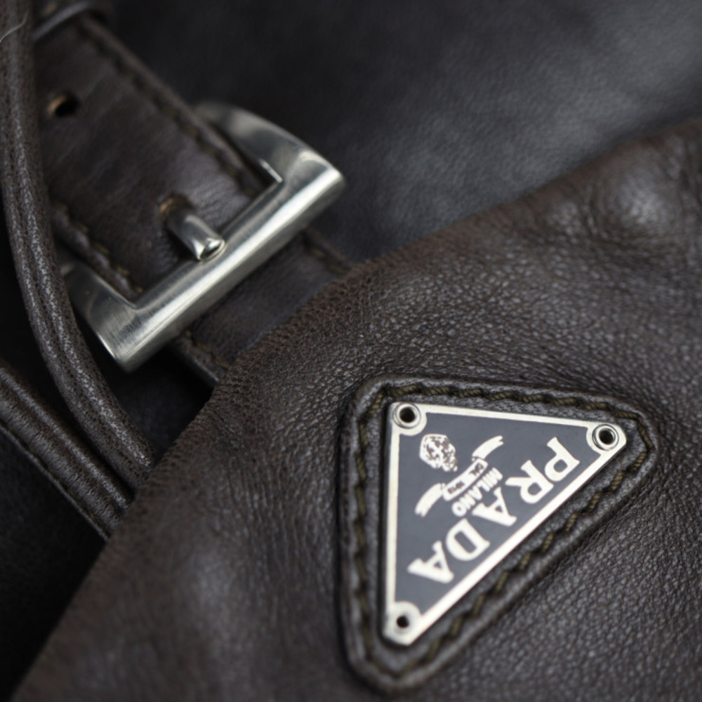 Prada Mini Backpack Leather Brown - image 6